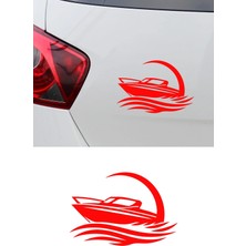 New Jargon Sürat Teknesi Oto Sticker - Deniz Teknesi Araç Cam Sticker 15X10CM