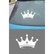 New Jargon Modern Taç Oto Sticker Araç Aksesuar - Şık Taç Sticker - Araba Laptop Çıkartma 15X9CM