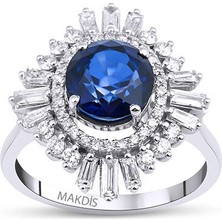 Makdis Pırlanta 3.60 Karat Safir Pırlanta Yüzük