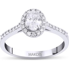 Makdis Pırlanta 0.60 Karat Oval Pırlanta Yüzük