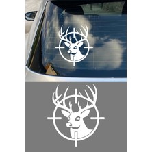 New Jargon Geyik Sticker – Avcılık Temalı Araba Cam Kaput Sticker - Araba Motor Oto Sticker 15X14CM