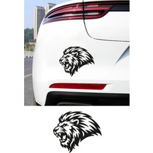 New Jargon Kral Aslan Oto Sticker - Kükreyen Aslan Başı Araba Sticker - Araba Aksesuar 15X13CM