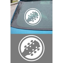 New Jargon Rock Gitar Sticker - Gitar Figürlü Oto Sticker - Müzik Araba Sticker 15X15CM