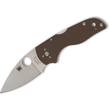 Spyderco Sp Lil Native Mid Backlock Brown G-10 CPM15V Plainedge Çakı