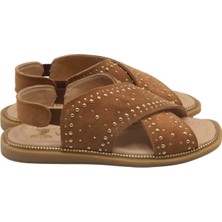 Venüs Kadın Süet Deri Taba Espadril Sandalet 2512204Y