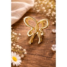 Mugusa Hediyelik Kelebek Figürlü Mandallı Saç Tokası – Gold Renk Minimal Zarif ve Şık Saç Klipsi