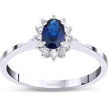 Makdis Pırlanta 0.80 Karat Safir Pırlanta Yüzük