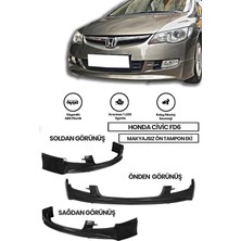 Honda Civic Fd6 2006-2009 Makyajsız Kasa Uyumlu Boyasız Plastik Ön Tampon Eki