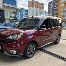 Doblo D3 - D4 Uyumlu Aero Marşpiyel Takımı (Boyasız Mat Siyah Plastik)