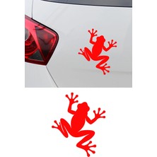 New Jargon Kurbağa Silüet Oto Sticker - Tırmanan Kurbağa Sticker - Araba Motosiklet Kask Sticker 12X15CM