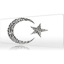 Urzuva Sırlı Hilal Gaming Oyuncu Xl Mouse Pad  Mousepad 80X30 cm 3mm Dikişli Model
