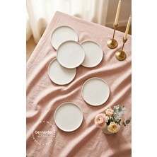 Bernardo Vera 6 Parça Pasta Takımı Beyaz