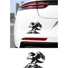 New Jargon Kartal Oto Sticker - Kartal ve Dağ Figürlü Çıkartma - Araba Motor Sticker 15X11CM