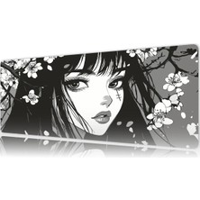 Urzuva Mono Sakura Gaming Oyuncu Xl Mouse Pad  Mousepad 80X30 cm 3mm Dikişli Model