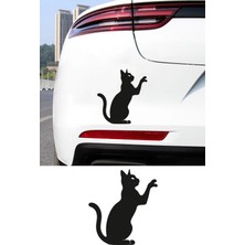 New Jargon Kedi Sticker - Araba Sticker - Kedi Siluet Oto Sticker 14X15CM