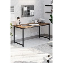 Flinder Çam/siyah 60 x 160 Cm, Ofis Masası, Çalışma Masası, Bilgisayar Masası, Yemek Masası, Metal Ayaklı