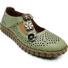 Venüs Kadın Comfort Deri Ayakkabı Yeşil 2010718Y