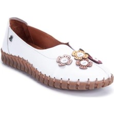 Venüs 2010711Y Kadın Çiçekli Deri Comfort Günlük Ayakkabı