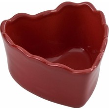 Paşabahçe Kalp Seramik Ramekin Kırmızı - 1 Adet