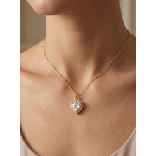Wind Silver Zirkon Taşlı Kalp Kolye