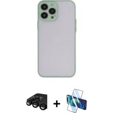 İlkyaz Fashion Ieg™ iPhone 15 Pro Max Kılıf Ahenk Çizgi Serisi - Siyah 3D Antistatik Cam Ekran Koruyucu + Siya