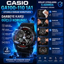 Astakos Casio GA100-110 1A1 Uyumlu Nano Jel Ekran Koruyucu 2 Adet Darbe Emici Çizilmez Kırılmaz Tpu Film