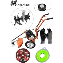 Ablacks Profesyonel 4 Zamanlı Benzinli Tekerlekli Toprak Çapalama Makinası + 5’li Bahçivan Seti (Akrep Çapa)