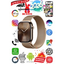 Bunnys Xiaomi Mi 11 Uyumlu Su Geçirmez Akıllı Saat 45MM Kordon Hediyeli 4gb Amoled Ekran