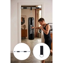 Spor Byfit 70 cm x 25 cm Siyah Renk Boks Kum Torbası ve Çok Amaçlı Barfiks Demiri