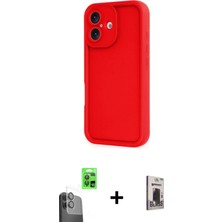 İlkyaz Fashion Ieg™ iPhone 16 Kılıf Yankı Yansıma Özel Seri - Siyah Bilvis Hayalet Cam Ekran Koruyucu + Siya