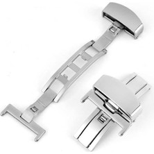 Fado  Saat Kordon Klipsi Kelebek Saat Tokası Metalik Krom 22 mm  Çelik (Not  : 24 mm  Kordona Uygun)