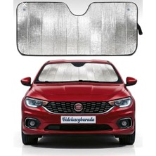 Markaflex Güneşlik Araç Içi Ön Cam Vantuzlu Folyolu Katlanır Güneşten Koruyucu Perde 130 x 60 cm