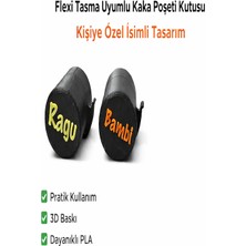 Generic Flexi Tasma Uyumlu Kişiye Özel Isimli Kaka Poşeti Kutusu 3D Baskı Dayanıklı Pla Köpek Aksesuarı