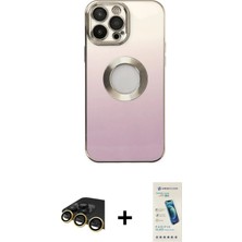 İlkyaz Fashion Ieg™ iPhone 13 Pro Max Kılıf Kutup Yansıma Özel Seri - Şeffaf Pasifik Cam Ekran Koruyucu + Go