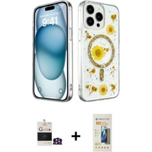 İlkyaz Fashion Ieg™ iPhone 14 Pro Max Kılıf Kozmos Doku - Siyah 6d Mat Seramik Hayalet Nano Ekran Koruyucu + Go