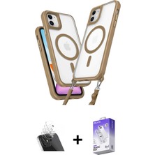 İlkyaz Fashion Ieg™ iPhone 12 Kılıf Atlas Doku Koleksiyonu - Siyah Bilvis 5in1 3D Magic Cam Ekran Koruyucu + Ş