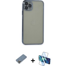 İlkyaz Fashion Ieg™ iPhone 11 Pro Max Kılıf Vadi Minimal - Siyah 3D Antistatik Seramik Nano Ekran Koruyucu + Go