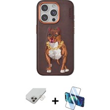 İlkyaz Fashion Ieg™ iPhone 14 Pro Max Kılıf Nova Form Koleksiyonu - Siyah 3D Antistatik Cam Ekran Koruyucu + Go