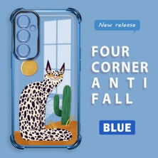 HONTINGA Samsung Galaxy A05S ile Uyumlu Şeffaf Kılıfı Düşüme Önleyici Basitlik Anti Düşme Kamera Korumali Kedi Desen Yumuşak Silikon Telefon Kılıfı Kadın ve Erkek Için Uygundur K3-0192