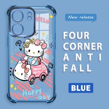 HONTINGA Xiaomi Redmi 13C ile Uyumlu Şeffaf Kılıfı Düşüme Önleyici Basitlik Anti Düşme Kamera Korumali Hello Kitty Desen Yumuşak Silikon Telefon Kılıfı Kadın ve Erkek Için Uygundur K3-0193