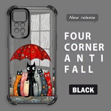 HONTINGA Xiaomi Redmi Note 12 Pro 4g ile Uyumlu Şeffaf Kılıfı Düşüme Önleyici Basitlik Anti Düşme Kamera Korumali Kedi Desen Yumuşak Silikon Telefon Kılıfı Kadın ve Erkek Için Uygundur K3-0188