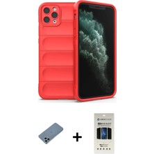 İlkyaz Fashion Ieg™ iPhone 11 Pro Kılıf Atlas Koleksiyonu - Siyah 5d Hayalet Cam Ekran Koruyucu + Sierra Blue S