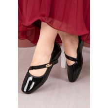 SRC Çapraz Bantlı Mary Jane Babet Ayakkabı Siyah