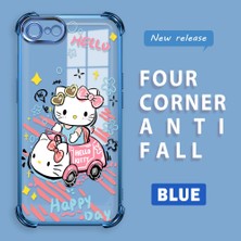 HONTINGA iPhone 7 ile Uyumlu Şeffaf Kılıfı Düşüme Önleyici Basitlik Anti Düşme Kamera Korumali Hello Kitty Desen Yumuşak Silikon Telefon Kılıfı Kadın ve Erkek Için Uygundur K3-0193