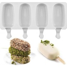 İndecor Houseware Silikon Dondurma Kalıbı 4'lü Büyük Boy