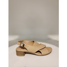 Kuum London K47722 Deri Tokalı Topuklu Kadın Sandalet