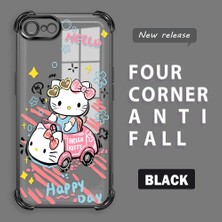 HONTINGA iPhone Se 2022 ile Uyumlu Şeffaf Kılıfı Düşüme Önleyici Basitlik Anti Düşme Kamera Korumali Hello Kitty Desen Yumuşak Silikon Telefon Kılıfı Kadın ve Erkek Için Uygundur K3-0193
