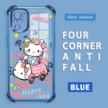HONTINGA Xiaomi Redmi Note 10 4g ile Uyumlu Şeffaf Kılıfı Düşüme Önleyici Basitlik Anti Düşme Kamera Korumali Hello Kitty Desen Yumuşak Silikon Telefon Kılıfı Kadın ve Erkek Için Uygundur K3-0193
