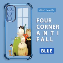 HONTINGA Samsung Galaxy M23 5g ile Uyumlu Şeffaf Kılıfı Düşüme Önleyici Basitlik Anti Düşme Kamera Korumali Kedi Desen Yumuşak Silikon Telefon Kılıfı Kadın ve Erkek Için Uygundur K3-0187