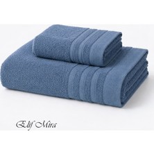 Elif Mira 2 Parça Banyo Havlusu Seti Pamuklu Sude 70X140 + 50X85 cm